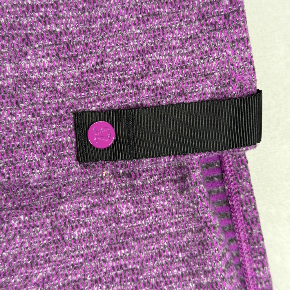Lululemon Rulu Reversible Purple Heathered Snap Vinyasa Infiniti Scarf Wrap Yoga - Picture 2 of 6
